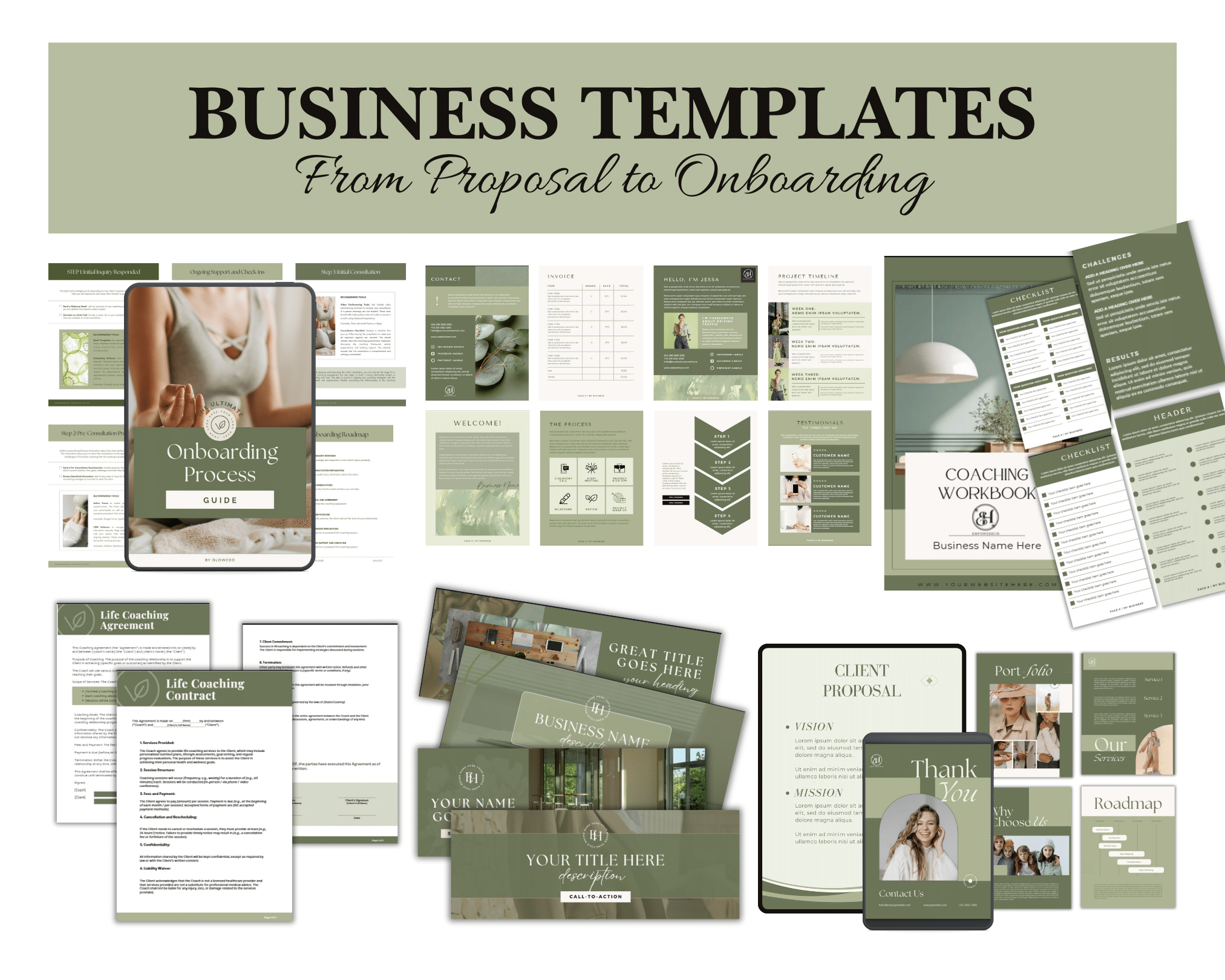 Life Coach Business Starter Kit Templates