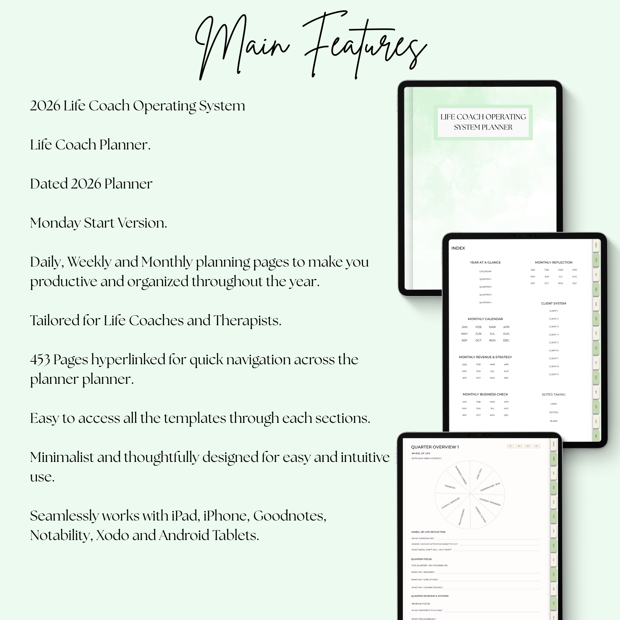 2026 Digital Planner for IPAD: The CEO Operating System & Client CRM (Goodnotes Template) – Image 4
