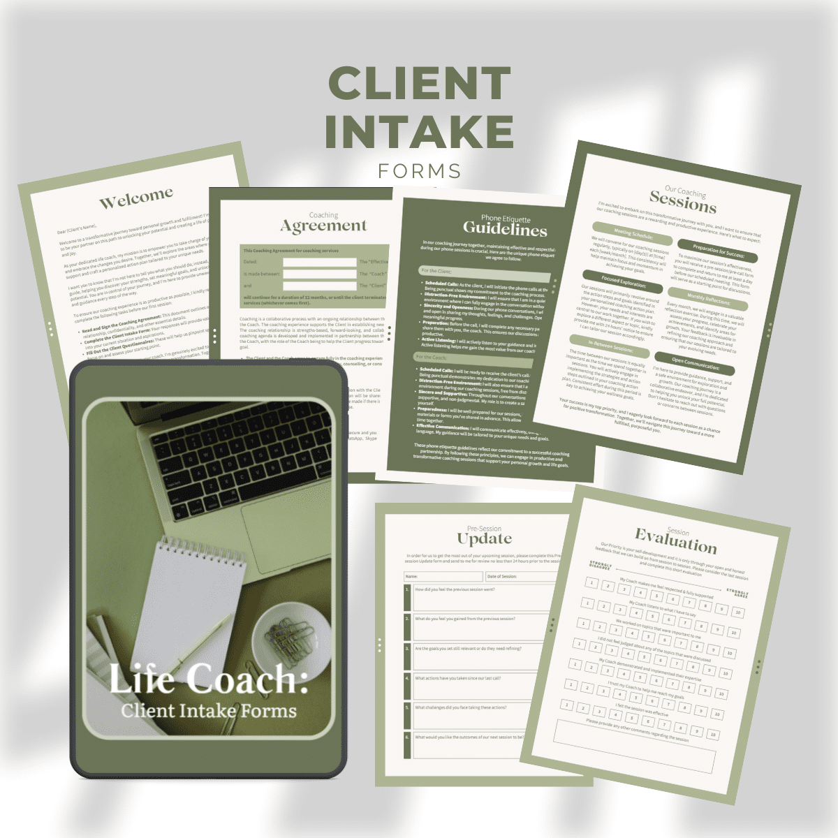Life Coach: Client Intake Forms (US)