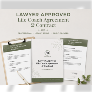 Lawyer Approved Life Coach Agreement & Contract