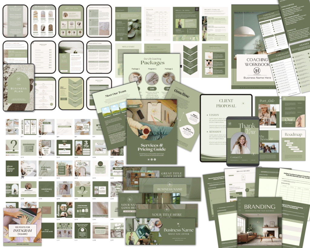 Life Coach Digital Products Templates